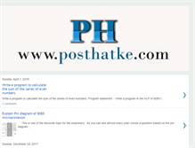 Tablet Screenshot of posthatke.com